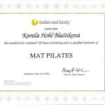 12. Certifikát - Mat Pilates