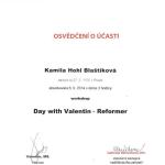 3. Certifikát - Day with Valentin - Reformer