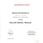 4. Certifikát - Day with Valentin - Matwork
